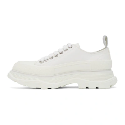 Alexander Mcqueen White Canvas Tread Slick Sneakers