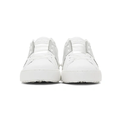 Shop Valentino White And Silver  Garavani Open Sneakers In 857 Silver