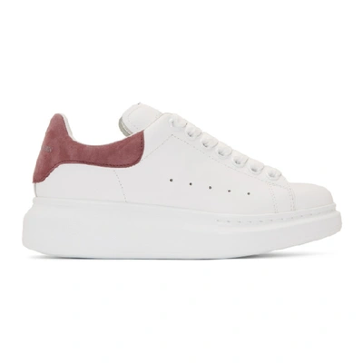 Shop Alexander Mcqueen Ssense Exclusive White & Pink Oversized Sneakers In 9036 Dkblus