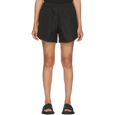 Shop Balenciaga Black Nylon Running Shorts In 1000 Black