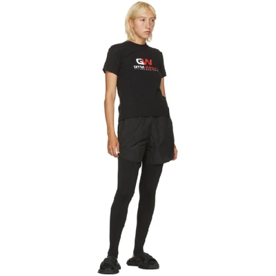 Shop Balenciaga Black Nylon Running Shorts In 1000 Black
