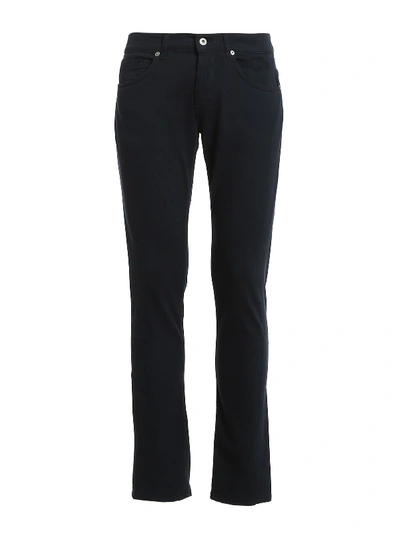 Shop Dondup George Skinny Fit Stretch Cotton Trousers In Dark Blue