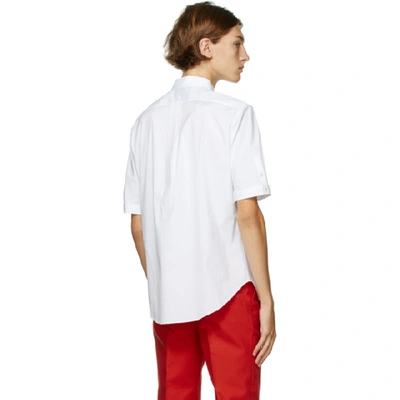 Shop Alexander Mcqueen White Organic Stretch Poplin Shirt In 9000 White