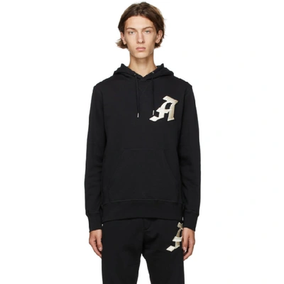 Shop Alexander Mcqueen Black Badge Hoodie In 1000 Deepbk