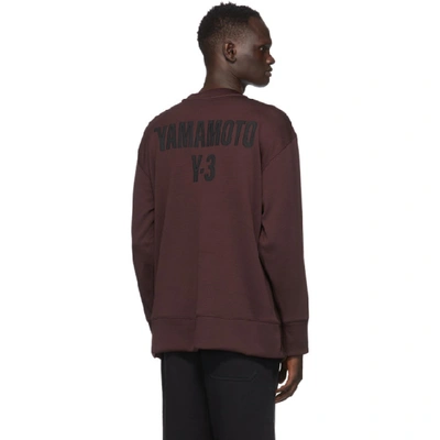 Shop Y-3 Burgundy Mesh Ch2 Gfx Sweatshirt In Nht Red/blk