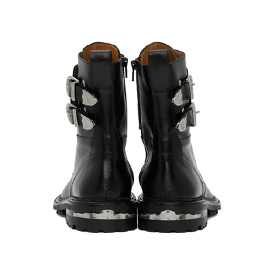 Shop Toga Virilis Black Leather Buckle Boots