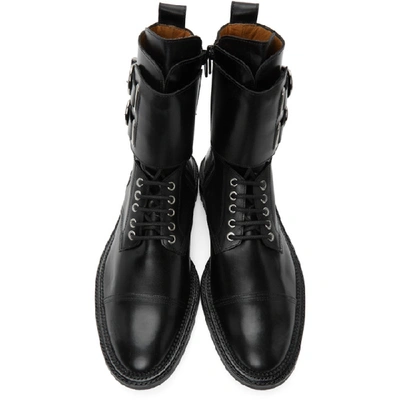 Shop Toga Virilis Black Leather Buckle Boots