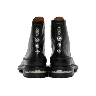 Shop Toga Virilis Black Leather Fringe Boots