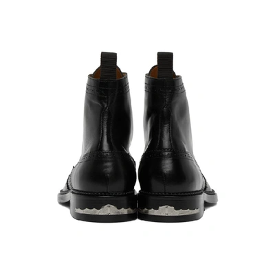 Shop Toga Virilis Black Leather Fringed Boots