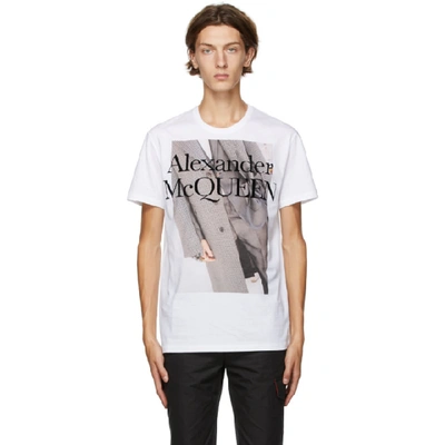 Shop Alexander Mcqueen White Atelier Print T-shirt In 0900 Whtmix