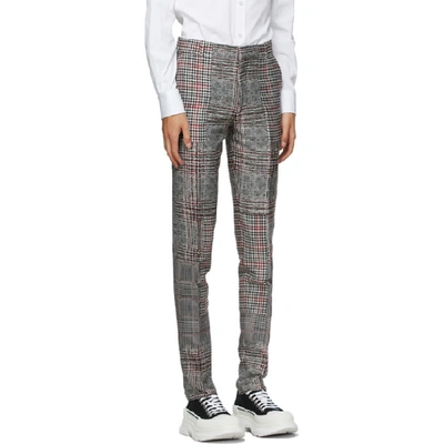 Shop Alexander Mcqueen Black & White Prince Of Wales Jacquard Trousers In 1052 Blkrdw