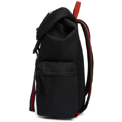 Shop Gucci Black Medium Techno Canvas Backpack