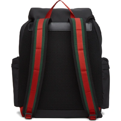 Shop Gucci Black Medium Techno Canvas Backpack