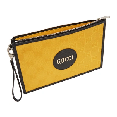 Shop Gucci Yellow Off The Grid Pouch In 7673 Cropbk