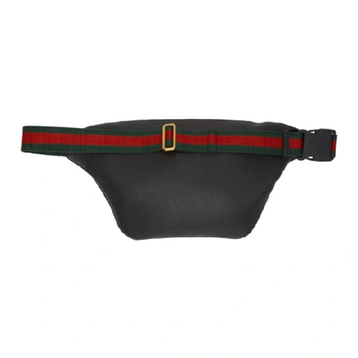 Shop Gucci Black Medium Logo Belt Bag In 8164 Black