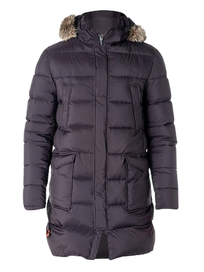 Shop Herno Il Parka Navy Padded Coat In Blue