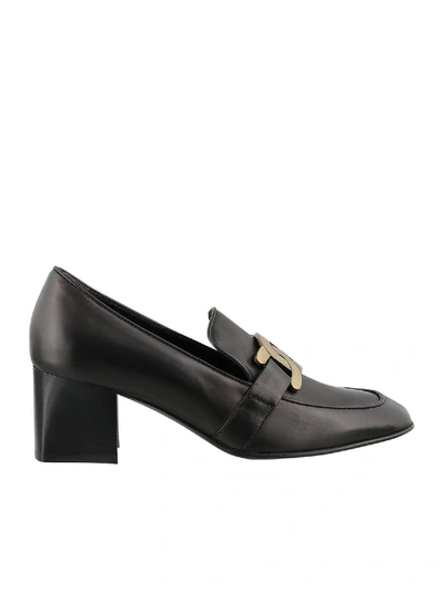 Shop Tod's Kate Smooth Leather Pumps In Black
