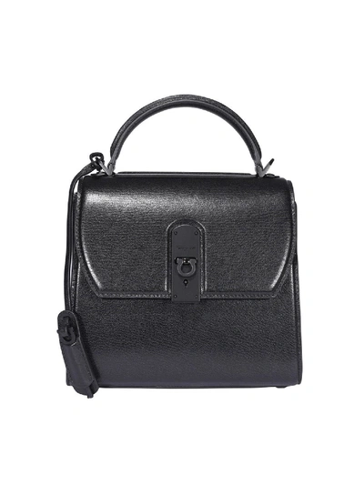 Shop Ferragamo Boxyz Leather Bag In Black