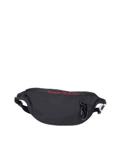 Shop Alexander Mcqueen Logo Print Belt Bag In Black