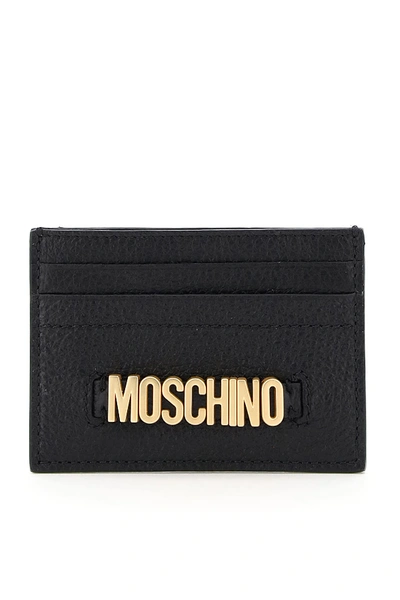 Shop Moschino Logo Card Holder In Nero (black)