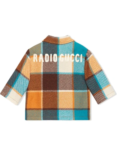 Shop Gucci Kariertes 'radio ' Sakko In Brown