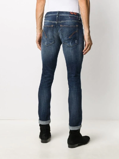 Shop Dondup Skinny Fit Stonewashed Jeans In Blue