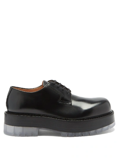 Bottega Veneta Derby Shoes With Platform Soles In Black | ModeSens