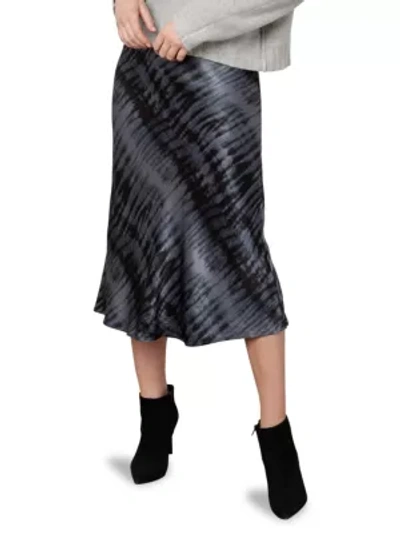 Shop Rails Berlin Tie-dye Slip Skirt In Black Tide