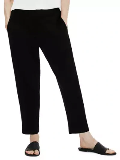 Shop Eileen Fisher Tapered Ankle Pants In Black