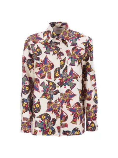 Shop La Doublej Edition 22 Boy Twill Silk Shirt In Piccolo Multi