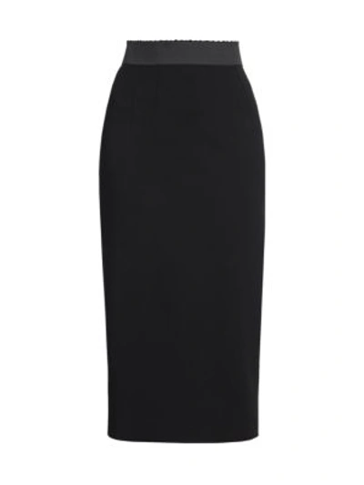 Shop Dolce & Gabbana Stretch Pencil Skirt In Black