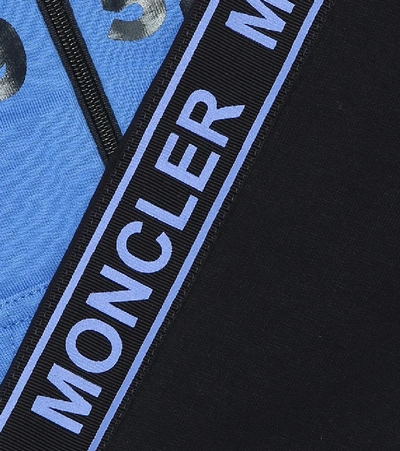 Shop Moncler Baby Hoodie And Trackpants Set In Blue