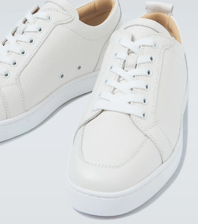 Shop Christian Louboutin Rantulow Leather Sneakers In White