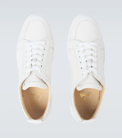 Shop Christian Louboutin Rantulow Leather Sneakers In White