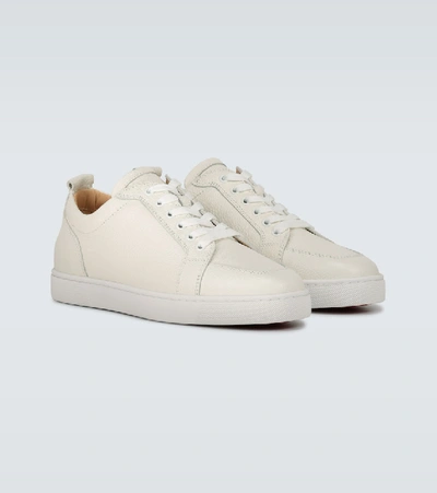 Shop Christian Louboutin Rantulow Leather Sneakers In White