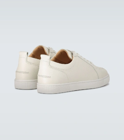 Shop Christian Louboutin Rantulow Leather Sneakers In White