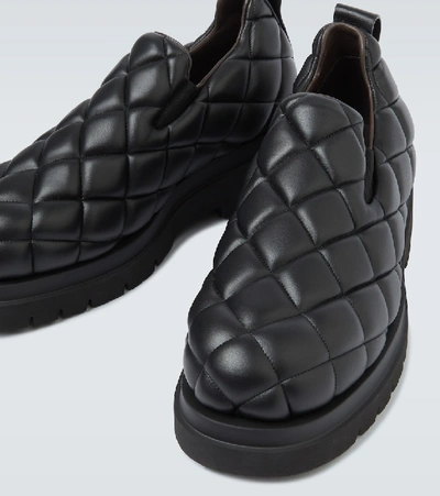 Shop Bottega Veneta Quilted Leather Shoes In Black