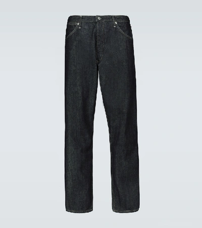 Shop Jil Sander Twisted Denim Jeans In Blue