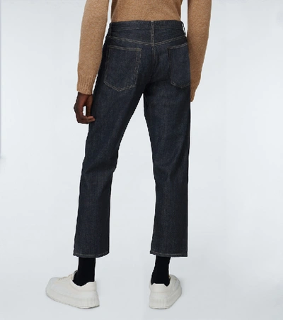 Shop Jil Sander Twisted Denim Jeans In Blue