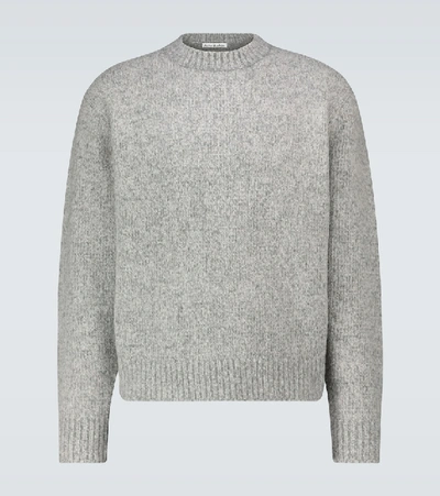 Shop Acne Studios Kael Wool-blend Crewneck Sweater In Grey