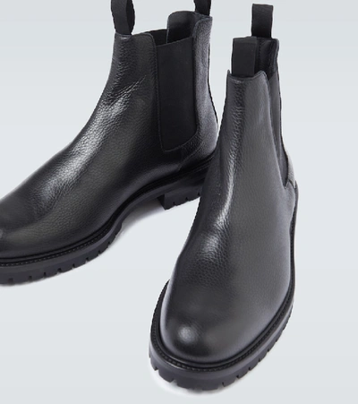 Shop Common Projects Winter Chelsea Bumpy Boots In Black