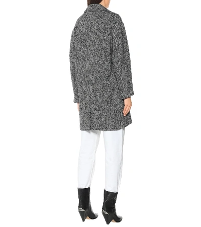 Shop Isabel Marant Étoile Dante Herringbone Wool Coat In Grey