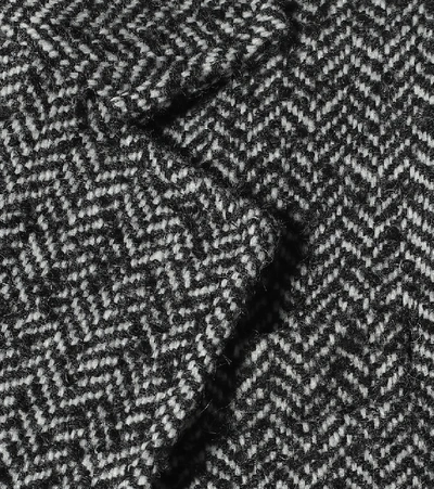 Shop Isabel Marant Étoile Dante Herringbone Wool Coat In Grey