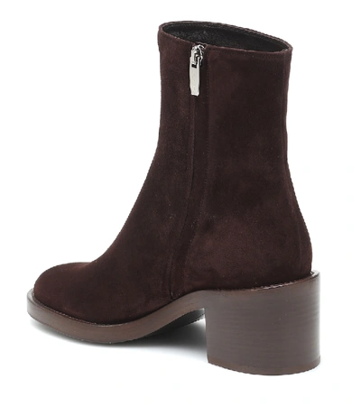 Shop Gianvito Rossi Margaux Suede Ankle Boots In Brown