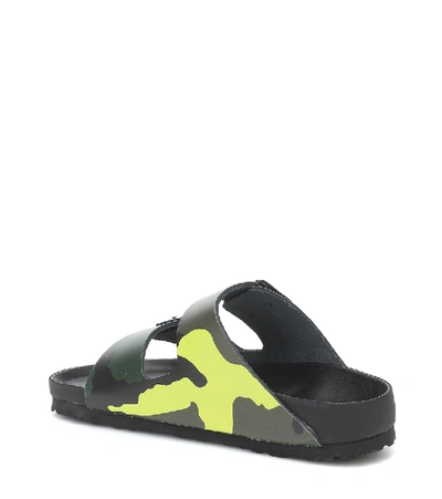Shop Valentino X Birkenstock Arizona Leather Sandals In Green