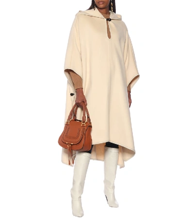 Shop Isabel Marant Eowyn Hooded Cotton Poncho In Yellow