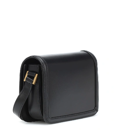 Shop Saint Laurent Solferino Small Leather Crossbody Bag In Black