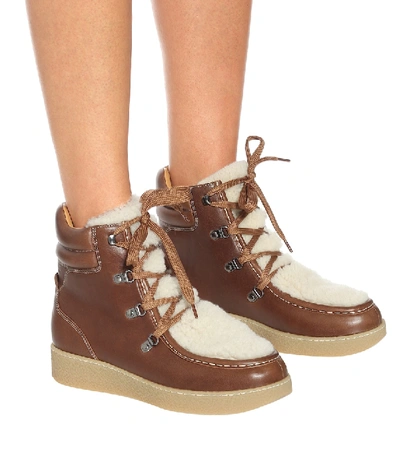 Alpica皮革及踝靴