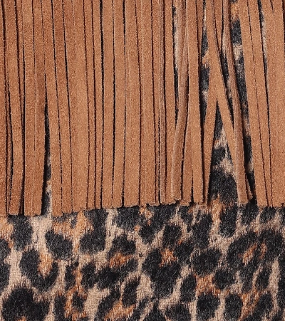 Shop Saint Laurent Leopard-print Wool And Alpaca Jacket In Brown