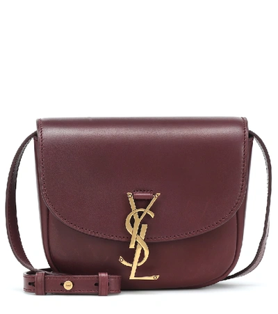 Shop Saint Laurent Kaia Small Leather Shoulder Bag In Red